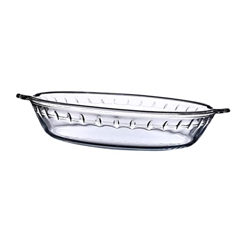 Cabilock 2 Stück Runde Glas Backform Einweihungsgeschenk Backblech Glasgeschirr Grillplatte Mit Griff Glas Backplatte Grill Fisch Tablett – Schüssel Mikrowellenplatte von Cabilock