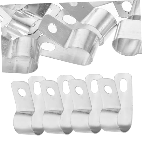 Cabilock 20 Stück Drahthalter für Kabel Mini-Klemme Kabel Halter kleine Klammer Schnurbefestigungsclip Befestigungsclips für Lichterketten Kabelklemmen Aluminium Silver von Cabilock