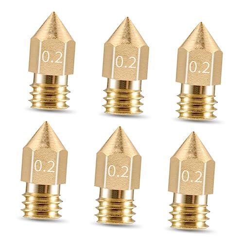 Cabilock 24 Stück Zubehör für 3D-Drucker 3D-Druckerdüse Messingdüse für 3D-Drucker Extruderdüse aus Messing Golden von Cabilock