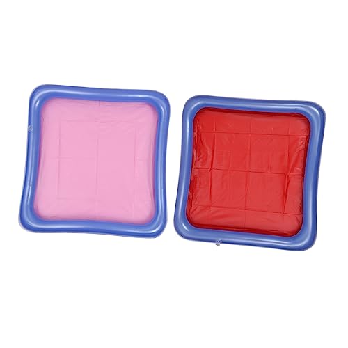 Cabilock 2st Aufblasbare Eisbar Grill Im Freien Aufblasbare Kühler Für Getränke -servierplatte Angelspielzeug Salatkühlerbuffet Eisanbieter Salatbesteck Pvc Kind Quadrat Kleines Becken von Cabilock