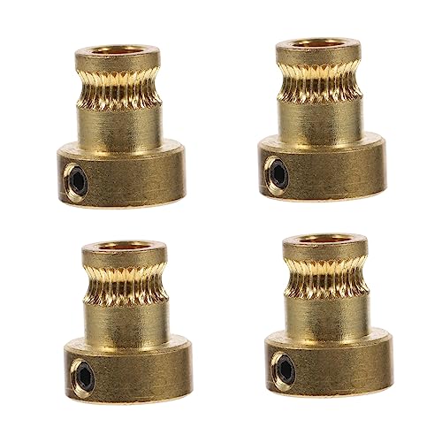 Cabilock 4 Stück 3d-drucker fütterung zahnrad drucklufthammer Messing Extruder Rad antriebsrad für 3d-drucker Zahnrad-Extrusionsrad Extruderräder Vorschubrad Extruderrad aus Messing Golden von Cabilock