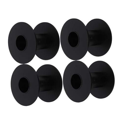 Cabilock 4 Stück Rollen Scheibe Wind Leer Spulen Für Drahtweberei Lagerung Kabel Drahtspule Ersatz Kunststoffspule Black Plastik von Cabilock