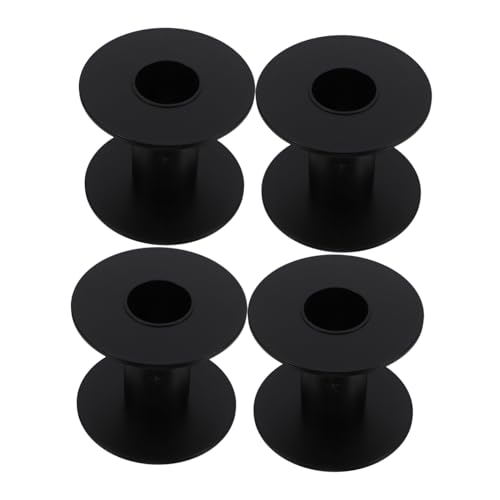 Cabilock 4 Stück Rollen scheibe Kabelmanagement kabelorganisation Praktische Spule Draht Spulen Angelschnur Spule Drahtspule Lagerung Wind Ersatz Kunststoffspule leere Spule Plastik Black von Cabilock