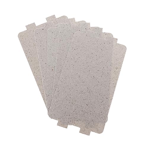 Cabilock 5 Stück Blatt Mikrowellen-Glimmerflocken mikrowelle zubehör Mikrowellenblatt mikrowellenzubehör Mikrowellenofen Zubehör mikrowellengeschirr Glimmerplatte für Mikrowelle Anti-fettig von Cabilock