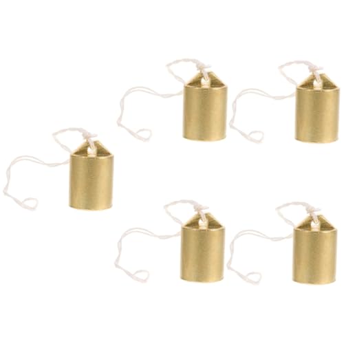 Cabilock 5 Stück Gewichtszubehör wiederverwendbares Waagegewicht geringes Waagengewicht Wiegen Kalibriergewichte Kalibrierte Gewichte für Waagen Küchenwaage Kupferlegierung Golden von Cabilock