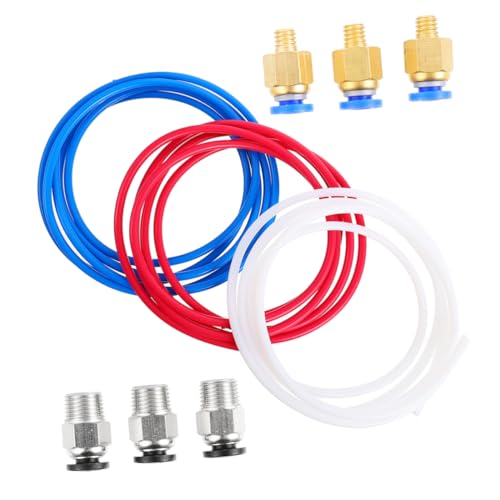 Cabilock 9 Stück Fitting Anschlüsse Schlauch Luftschlauch Pneumatische Schläuche Rohr Push To Connect Fitting 3D Drucker Schnellspann Montage von Cabilock