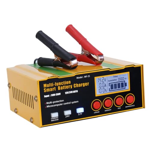 Cabilock Batterieladegerät Ladegeräte Speicherbatterieladegerät Automatisches Ladegerät Motorrad Smart Batterieladung Reparaturwerkstatt Ladegerät Power Charger Smart Fast Charger Alloy von Cabilock