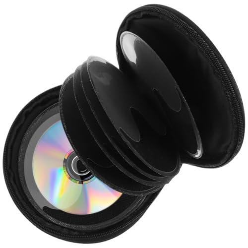 Cabilock CD-Aufbewahrungstasche, Reise-Organizer, runde Brieftasche, Disc-Halterung, tragbare Disc-Tasche, Album-Tasche, tragbare Oxford-Tuch-Aufbewahrungsbox, Schwarz, 3 Stück Cabilock CD-Aufbewahrungstasche, Reise-Organizer, runde Brieftasche, Disc-Halterung, tragbare Disc-Tasche, Album-Tasche, tragbare Oxford-Tuch-Aufbewahrungsbox, Schwarz, 3 Stück von Cabilock