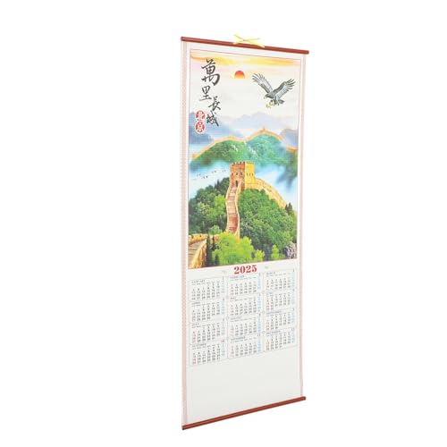 Cabilock Chinesischer Wandkalender Chinesischer Tierkreis-Hängekalender Jahr Der Schlange Monatskalender Mondkalender Fengshui- für Wandkalender- a von Cabilock