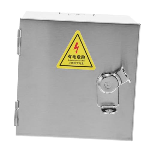 Cabilock Elektrischer Außenkasten Mit Schloss, Wasserdichte Steckdosenbox Aus Edelstahl Zur Wandmontage, Ideal Zum Aufladen Von Elektrofahrrädern, Diebstahlschutz von Cabilock