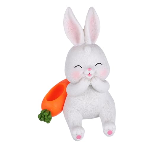 Cabilock Kaninchen Telefonhalter Zimmerständer Dekoration Süße Smartphone Hasenfigur Cartoon Lustige Tier Desktop Statue Multifunktionale Lebende Kaninchenfigur Tieranhänger von Cabilock