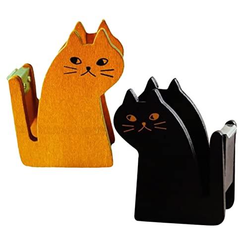 Cabilock 2 Stücke Vintage Decor Schreibtisch Katze Geformt Band Entzückende Band Dispenser Katze Band Stehen von Cabilock