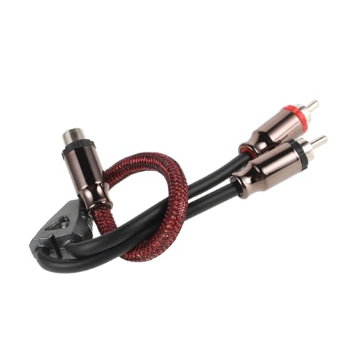 Cabilock Rca Verstärkerkabel für Auto Audio Dual Rca zu Subwoofer Kabel mit Robuster Konstruktion für Klares Klangbild für Lautsprecher Weiblich von Cabilock