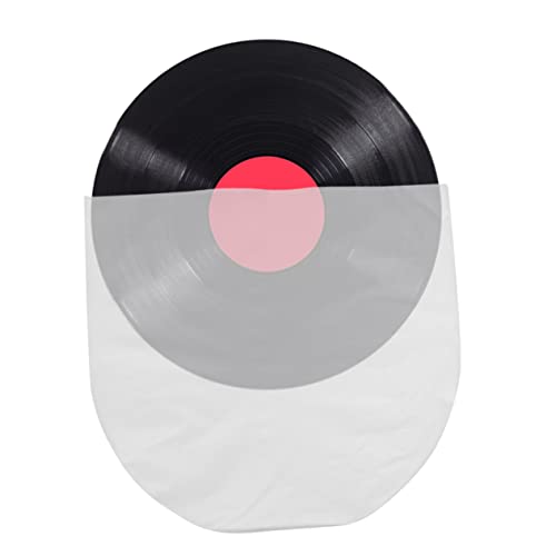 Cabilock Schallplatten-Innenhüllen Kunststoff Runde Hüllen Unterseite Vinyl-Größe Albenhüllen Behälterabdeckung Für Die Aufbewahrung Von Schallplatten Anti-Schutzfolie Transparent von Cabilock