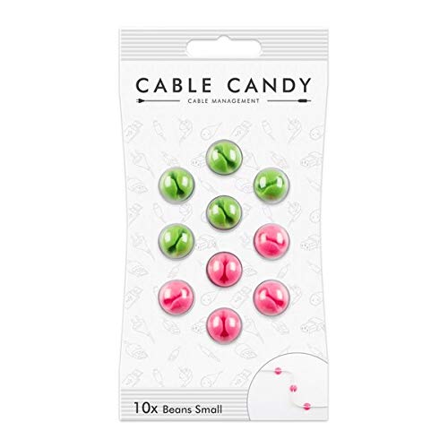 CABLE CANDY - Mini Beans - 10 Stück Kabelhalter Kabel Organizer Kabelclips Kabelführung, Kabelmanagement für Schreibtisch, Home Office, Büro und Auto. Selbstklebend. Für Kabel bis 4mm. Pink & Grün CABLE CANDY - Mini Beans - 10 Stück Kabelhalter Kabel Organizer Kabelclips Kabelführung, Kabelmanagement für Schreibtisch, Home Office, Büro und Auto. Selbstklebend. Für Kabel bis 4mm. Pink & Grün von Cable Candy