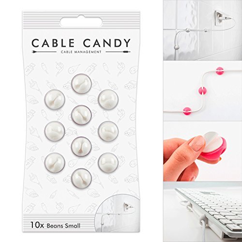 CABLE CANDY – Mini Beans - 10 Stück Kabelhalter Kabel Organizer Kabelclips. Kabelführung Kabelmanagement Zubehör für Schreibtisch, Home Office, Büro und Auto. Selbstklebend. Für Kabel bis 4mm. Weiß CABLE CANDY – Mini Beans - 10 Stück Kabelhalter Kabel Organizer Kabelclips. Kabelführung Kabelmanagement Zubehör für Schreibtisch, Home Office, Büro und Auto. Selbstklebend. Für Kabel bis 4mm. Weiß von Cable Candy
