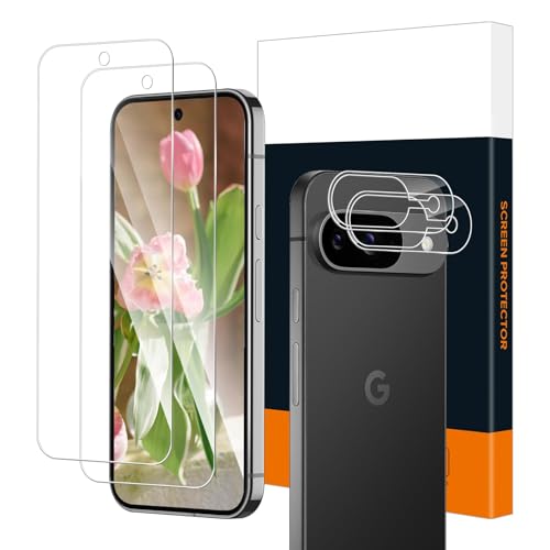 Cable Leader 2+2 Stück Schutzfolie für Panzerglas für Google Pixel 9 5G, 9H Härte, Kamera Schutzglas, 2,5D-Abdeckung, Sensitive Touch, Keine Blasen, 0.33mm HD-Klar Pixel 9 Displayschutzfolie Cable Leader 2+2 Stück Schutzfolie für Panzerglas für Google Pixel 9 5G, 9H Härte, Kamera Schutzglas, 2,5D-Abdeckung, Sensitive Touch, Keine Blasen, 0.33mm HD-Klar Pixel 9 Displayschutzfolie von Cable Leader