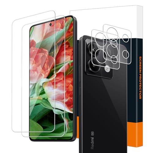 Cable Leader 2+2 Stück Schutzfolie für Panzerglas für Xiaomi Redmi Note 13 5G, 9H Härte, 2,5D-Abdeckung, Sensitive Touch, Kameraschutz, Keine Blasen, Ultra-Klar Redmi Note 13 Displayschutzfolie Cable Leader 2+2 Stück Schutzfolie für Panzerglas für Xiaomi Redmi Note 13 5G, 9H Härte, 2,5D-Abdeckung, Sensitive Touch, Kameraschutz, Keine Blasen, Ultra-Klar Redmi Note 13 Displayschutzfolie von Cable Leader