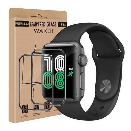 Cable Leader 2 Stück Schutzfolie für Panzerglas für Apple Watch Series 4/5/6/se/se2 (44mm), Kratzfest, Sensitive Touch, Blasenfreie, 0.15mm Hoch Definition Apple Watch 44mm Displayschutzfolie von Cable Leader