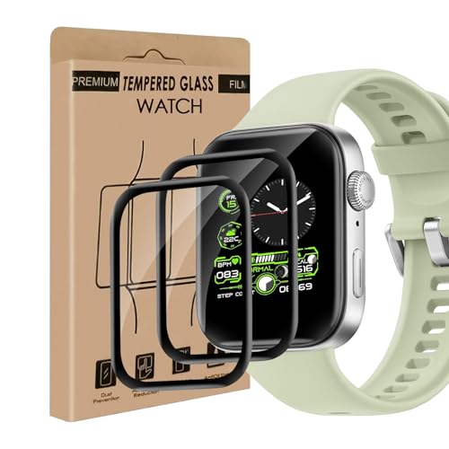 Cable Leader 2 Stück Schutzfolie für Panzerglas für Huawei Watch Fit 3, Anti-Bläschen, Sensitive Touch Schutzglas, Kratzfest, Anti-Öl, 0.15mm HD Klarsicht Huawei Watch Fit 3 Displayschutzfolie von Cable Leader