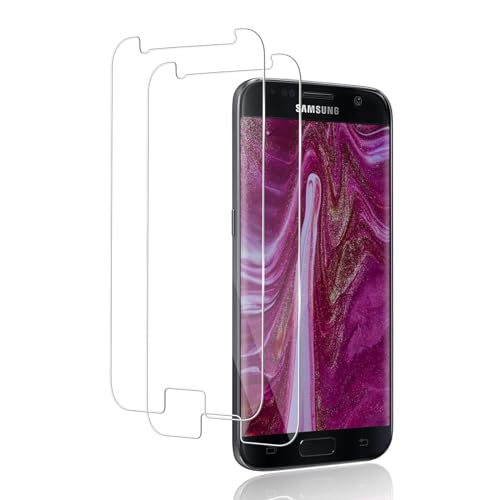 Cable Leader Schutzfolie für Panzerglas für Samsung Galaxy S7, 9H Härte Anti-Kratzen 2 Stück S7 Schutzglas, Sensitive Touch, Blasenfreie, 0,33mm 2,5D runde Kante HD Displayschutzfolie für S7 von Cable Leader