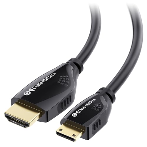 Cable Matters® High Speed Mini-HDMI (Type C) auf HDMI (Type A) Kabel 3D u 4K Auflösung Bereit mit Ethernet - 3m von Cable Matters