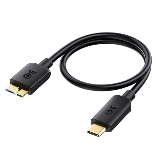 Cable Matters 10G USB C auf Micro USB 3.0 Kabel 0.3m (USB Micro B auf USB C, USB C zu Micro B 3.0 Kabel) in Schwarz – 0.3 Meter von Cable Matters