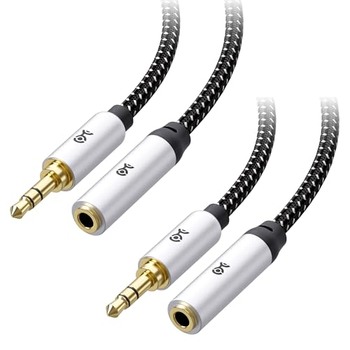 Cable Matters 2er-Pack 4,5m Aux Verlängerungskabel (3,5mm Klinkenkabel, 3 Polig TRS Stereo Audio Kabel, 3,5mm Stecker auf Buchse Kopfhörer Verlängerungskabel) in Schwarz - 4,5 Meter von Cable Matters