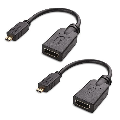 Cable Matters 2er-Pack 4K Micro HDMI auf HDMI Adapter (HDMI Micro HDMI Adapter, HDMI auf Micro HDMI) mit 4K 60Hz und HDR für Raspberry Pi 4 und Mehr - 15 cm von Cable Matters