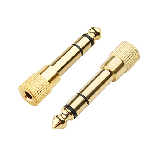Cable Matters 2er-Pack Kopfhörer-Adapter (Kopfhöreranschluss-Adapter), 3,5 mm auf 6,35 mm Adapter, AUX-Adapter/Klinkenadapter, 6,35 mm auf 3,5 mm Adapter von Cable Matters