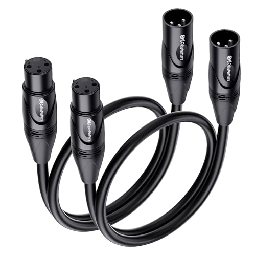 Cable Matters 2er Pack Premium XLR auf XLR Mikrofonkabel 0,3m XLR Kabel, Mikrofon kabel XLR Kabel XLR Kabel von Cable Matters