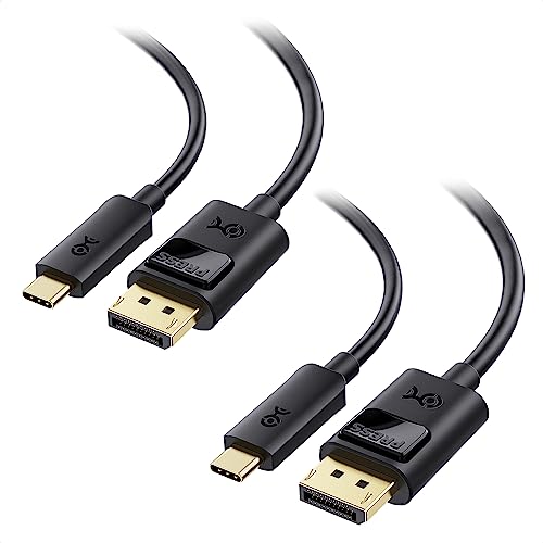 Cable Matters 2er-Pack USB C DisplayPort Kabel 8K 60Hz 1,8m (USB C auf DisplayPort Kabel 1.4) mit 4K@120Hz Schwarz - Thunderbolt 3, USB4 kompatibel für MacBook Pro, Dell XPS, Surface Pro von Cable Matters