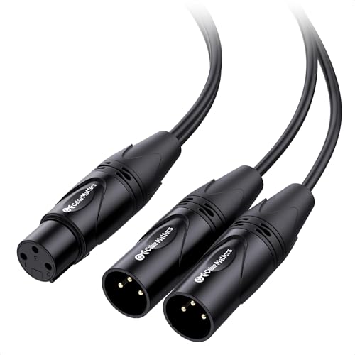 Cable Matters 2er-Pack XLR-Verzweigungskabel, Buchse-zu-2-XLR-Y-Stecker-Kabel 45 cm, XLR Female to Dual 2 XLR Male Stecker Y Splitter Kabel von Cable Matters