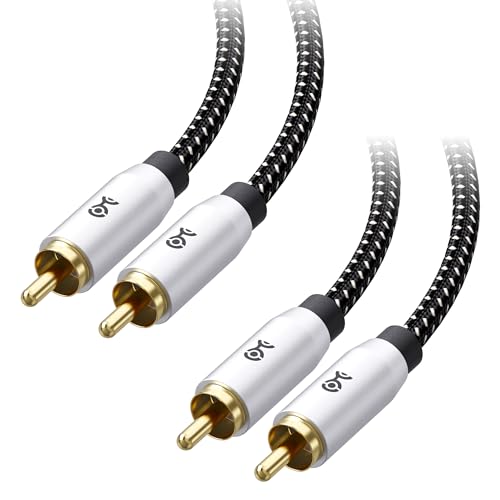 Cable Matters 2er Paket Subwooferkabel, digitales Koaxialkabel (digitales Audio-Koaxialkabel und LFE-Subwooferkabel) – 3 m von Cable Matters