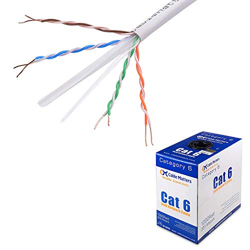 Cable Matters 305m Installationskabel Kabel Kat6 UTP 23 AWG weiß - 100% Kupfer von Cable Matters