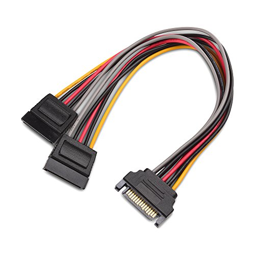 Cable Matters 3er-Pack 15 Pin SATA Stromverteiler Kabel 20cm, SATA Stromkabel Splitter von Cable Matters