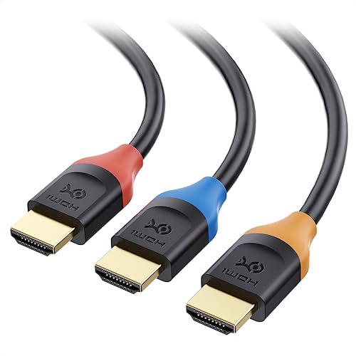 Cable Matters 3er-Pack High-Speed HDMI Kabel 0,9m (Farbcodierte 4K HDMI Kabel, HDMI auf HDMI Kabel kurz) mit 4K 60Hz, HDR und ARC - 0,9 Meter von Cable Matters