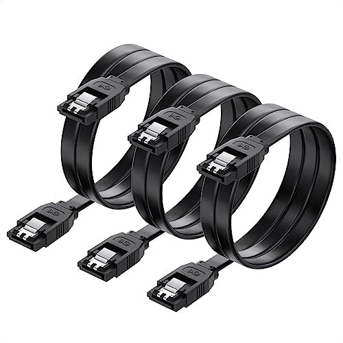 Cable Matters 3er-Pack SATA III 60 cm Sata Kabel 6gb/s (Sata 3 Kabel, SATA-Kabel SSD, sata Cable) in Schwarz von Cable Matters