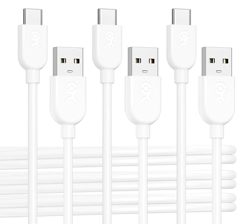 Cable Matters 3er-Pack flexibles USB A auf USB C Kabel 0,9m zum Schnellladen mit 3A (USB auf USB C Ladekabel) in Weiß, kompatibel mit iPhone 15/15 Pro/15 Plus, iPad Pro, Samsung Galaxy S23 von Cable Matters