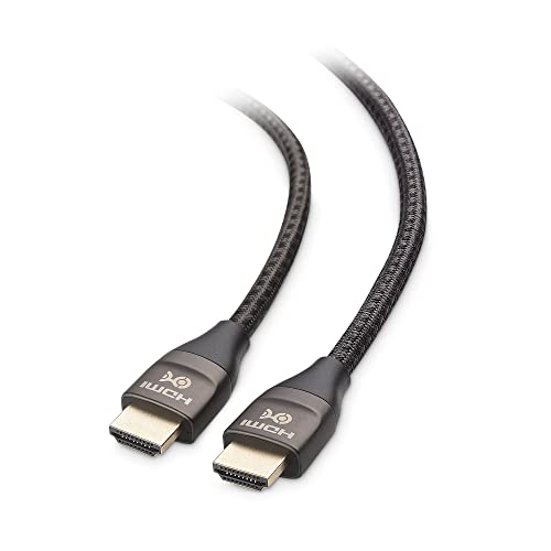 Cable Matters 48-Gbps UHD 8K HDMI Kabel 1m (geflochtenes HDMI Kabel 2.1) in Schwarz mit Metallsteckern für 8K und 4K 120Hz, HDR, und eARC - HDMI Kabel 2 Meter von Cable Matters