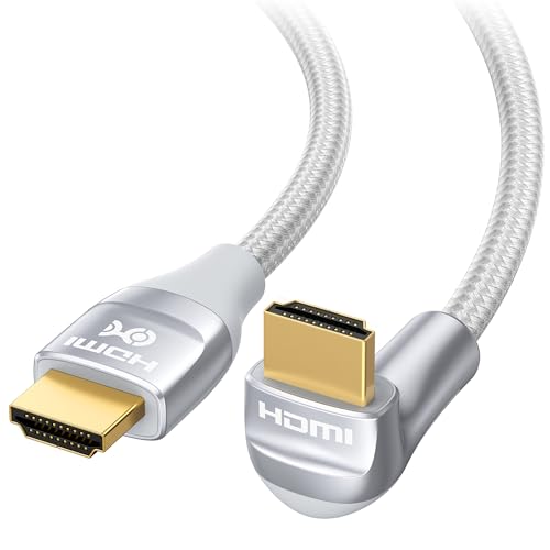 Cable Matters 48Gbps Ultra HD 8K rechtwinkliges HDMI Kabel 2m (HDMI Winkel, 90 Grad HDMI Kabel, HDMI Winkelstecker auf Stecker Kabel) - 2 Meter von Cable Matters