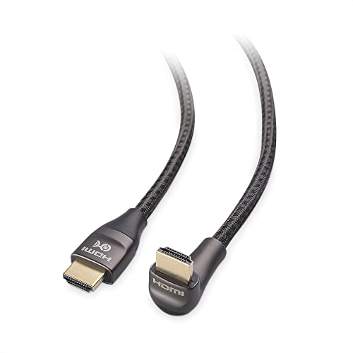 Cable Matters 48Gbps Ultra HD 8K rechtwinkliges HDMI Kabel 2m (HDMI Winkel, 90 Grad HDMI Kabel, HDMI Winkelstecker auf Stecker Kabel) in Schwarz - 2 Meter von Cable Matters