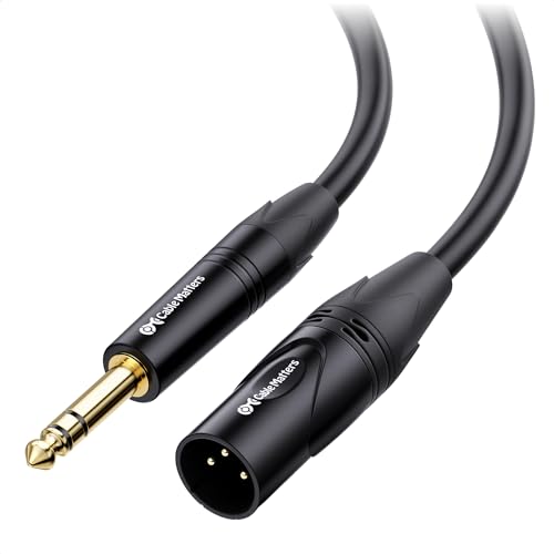 Cable Matters 6,35 mm TRS-auf-XLR-Kabel 0,9 m Stecker-auf-Stecker (XLR Klinke, Klinke auf XLR Kabel, XLR auf-TRS-Kabel, XLR auf klinke 6,35mm-Kabel, 6,35mm-auf-XLR-Kabel) von Cable Matters