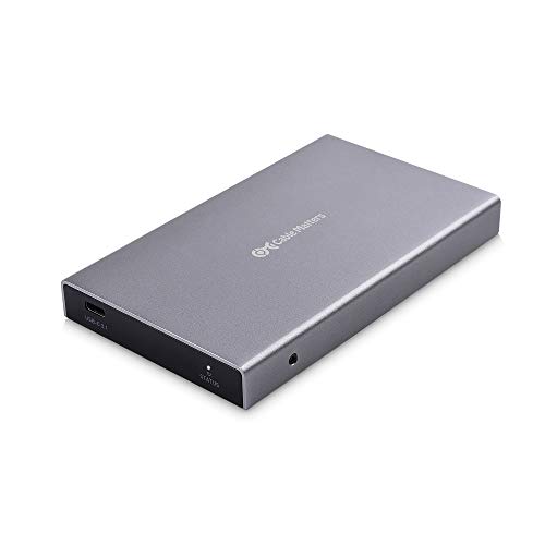 Cable Matters Aluminum 10Gbps USB 3.1 Gen 2 Externes SSD-Festplattengehäuse (USB C-Gehäuse, SSD Gehäuse) mit USB-C und USB-A Kabel - USBC, Thunderbolt 3, USB4 und Thunderbolt 4 Port kompatibel von Cable Matters