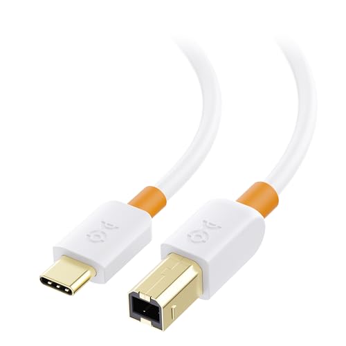 Cable Matters Druckerkabel USB C 2m (USB C auf USB B Kabel, USB B auf USB C Kabel, USB C USB B Cable) in Weiß - 2 Meter von Cable Matters