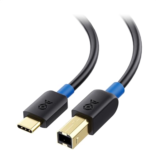 Cable Matters Druckerkabel USB C 3m (USB C auf USB B Kabel, USB B auf USB C Kabel, USB C USB B Cable) in Schwarz - 3 Meter von Cable Matters