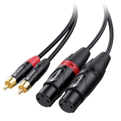 Cable Matters Dual XLR auf Cinch Kabel 1,8m, XLR Buchse auf RCA Kabel (Dual Cinch auf XLR Kabel) - 1,8m von Cable Matters