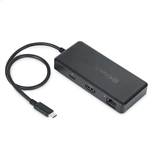 Cable Matters [Funktioniert mit Chromebook Certified] 4K@60Hz USB-C Hub HDMI, USB-C Multiport Adapter mit HDMI, 2X USB 3.0, Gigabit Ethernet, und 86W PD von Cable Matters
