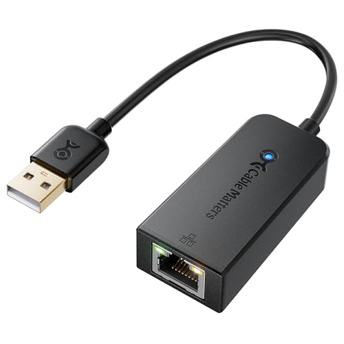Cable Matters Gigabit USB auf Ethernet Adapter (USB LAN Adapter, USB Netzwerkadapter, USB RJ45 Adapter) für Switch, Spielkonsolen und Laptop - 1000Mbps Ethernet Adapter USB 3.0 von Cable Matters