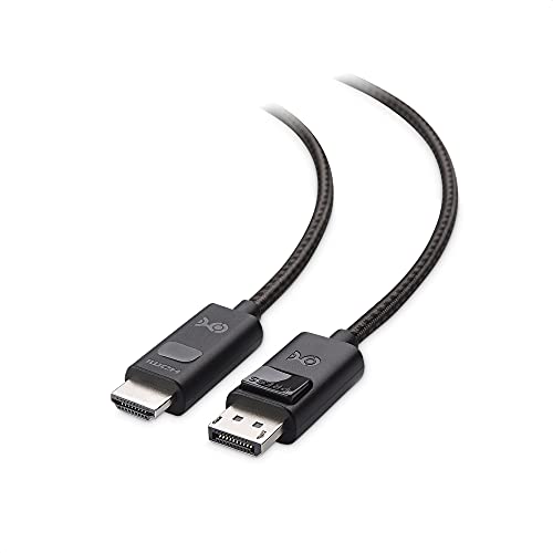 Cable Matters HDMI Displayport Kabel 1.4 mit 4K 120Hz oder 8K 60Hz - 1,8m, unidirektionalem Displayport auf HDMI Kabel (HDMI auf Displayport) in Schwarz, Stütze für RTX 3080/3090, RX 6800/6900 UVM von Cable Matters